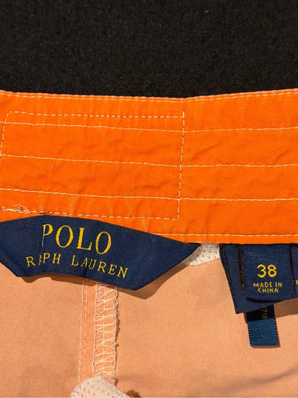 Men's Polo Ralph Lauren Blue‎ Stripped Swim Trunks Mens Size 38